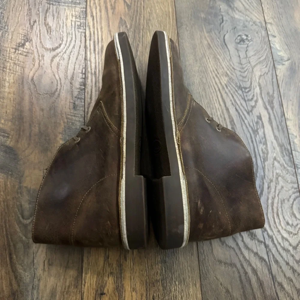 Clarks Bushacre 2 Mens Beeswax Brown Leather Chukka Desert Boots Size 9M